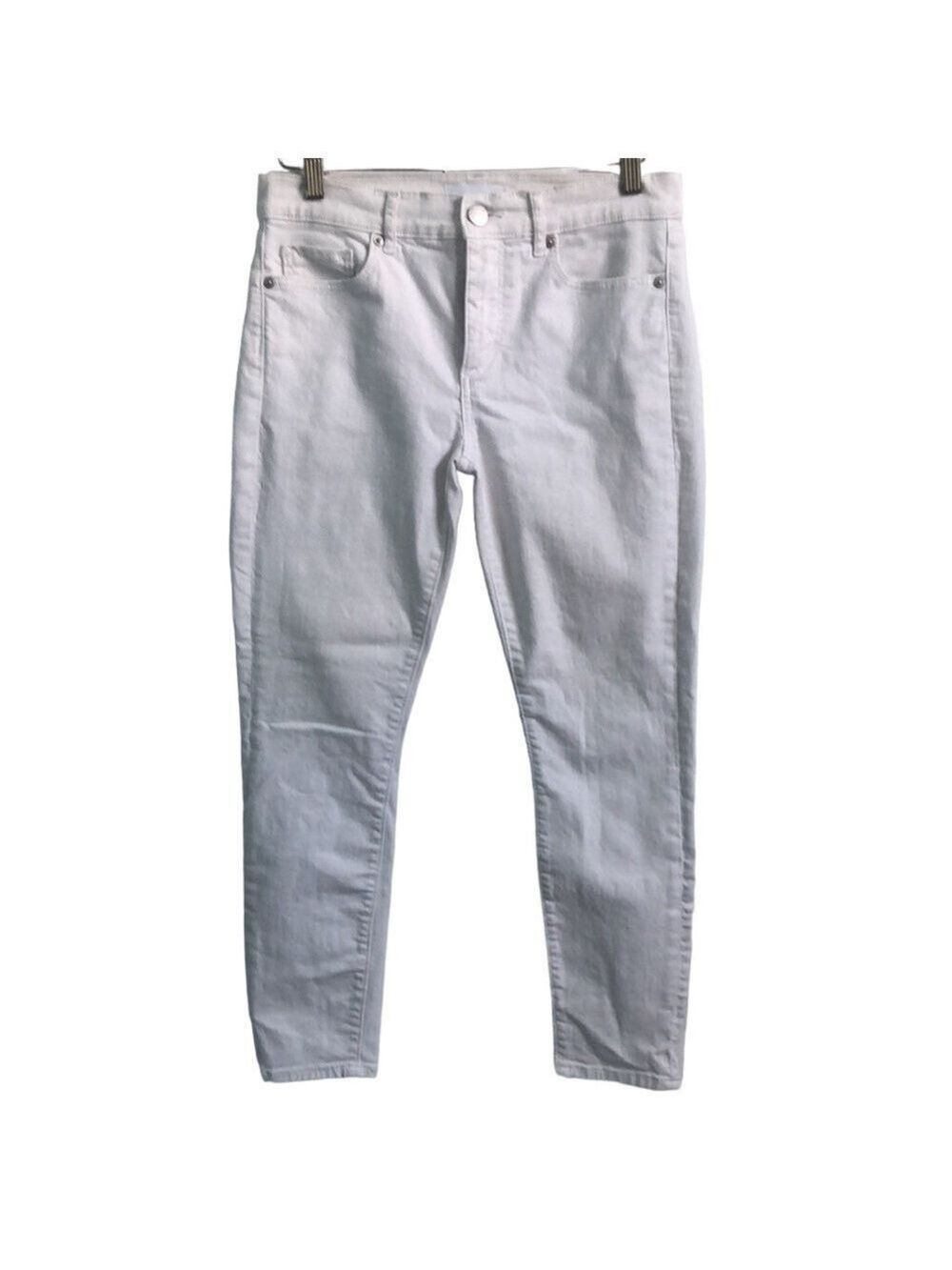 Loft Mid Rise Skinny Jeans in White Size 27 - Picture 1 of 10